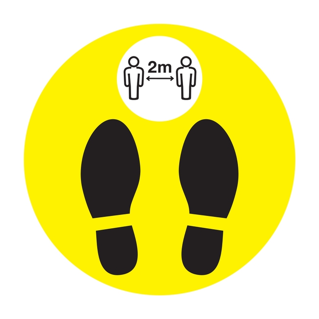 Social Distancing Footprints Floor Sticker
